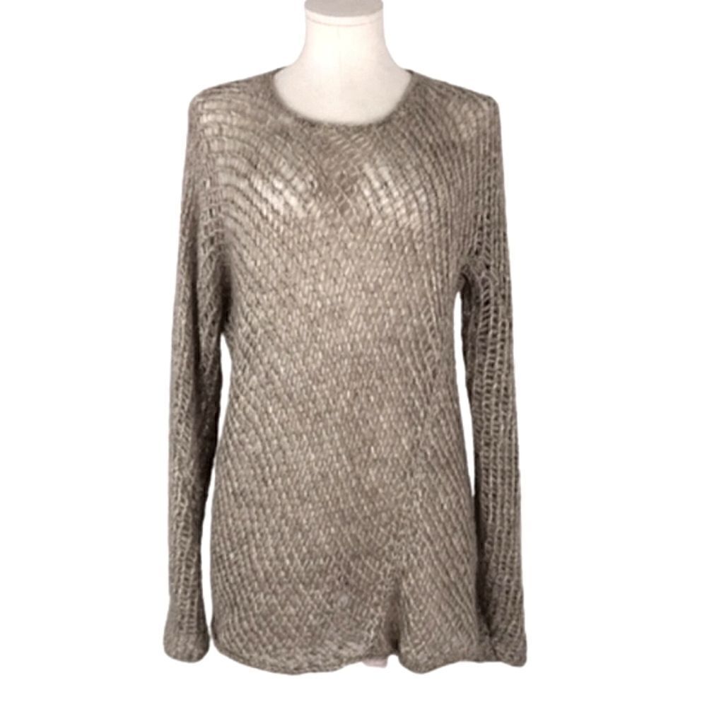 Eileen Fisher Mohair Blend Fisherman Net Sweater Sz Small